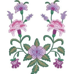 Embroidery Design Large Floral Carnation