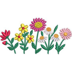 Embroidery Design Flower Garden