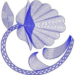 Embroidery Design Flower Rippled 1