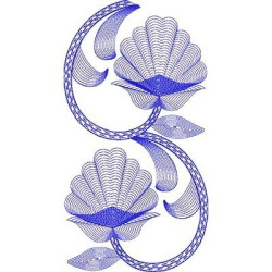 Embroidery Design Flowers Rippled 3