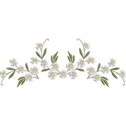 Matriz De Bordado Floral Grande 28 Cm