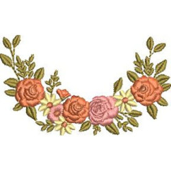 Diseño Para Bordado Arco Floral Pequeño