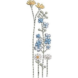 Embroidery Design Simple Floral Garden