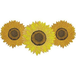 Embroidery Design Set Of Sunflowers 2
