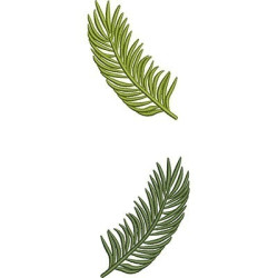 Embroidery Design Palm Leaves