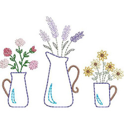 VASES WITH CONTOUR FLOWERS 2
