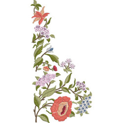 Embroidery Design Floral For Barred 26 Cm