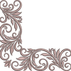 Embroidery Design Corner Volutes