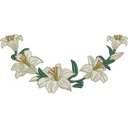 Embroidery Design Lilies Arch 16 Cm