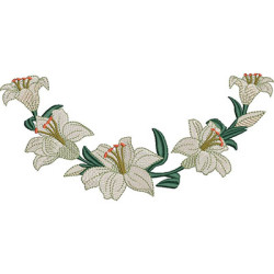 Embroidery Design Lilies Arch 22 Cm