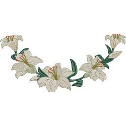 Embroidery Design Lilies Arch 30 Cm