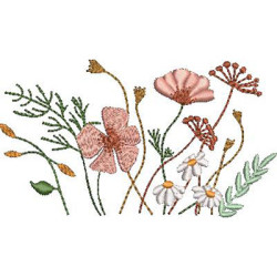 Embroidery Design Garden Flowers Of The Field