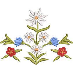 Diseño Para Bordado Ramo De Flores 13 Cm