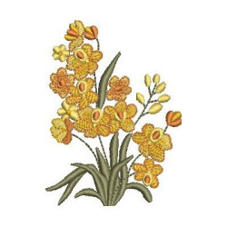 Matriz De Bordado Arranjo De Orquídeas 4