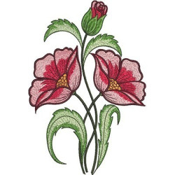 2 Embroidery Designs Poppy Beauty