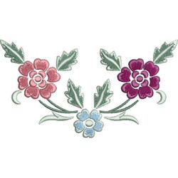 Embroidery Design Simple Floral 18 Cm