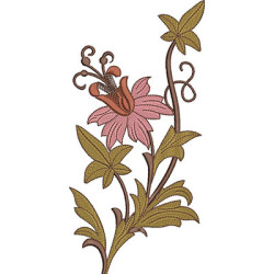 Embroidery Design Volutes And Floral 2