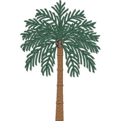 Embroidery Design Coconut Tree 20 Cm