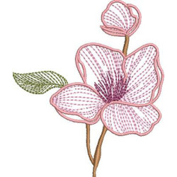 Embroidery Design Rippled Cherry Tree 4