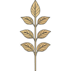 Embroidery Design Foliage 19 Cm..