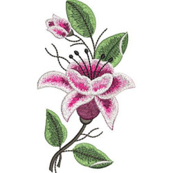 Matriz De Bordado Floral 14 Cm