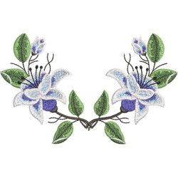 Matriz De Bordado Arco Floral 20 Cm