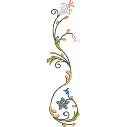 Embroidery Design 35 Cm Floral With Lily 1