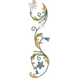 Embroidery Design 35 Cm Floral With Lily 2