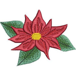 Matriz De Bordado Flor Do Natal 9 Cm