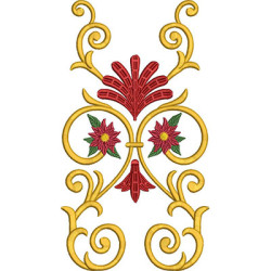 Matriz De Bordado Arabescos Com Flores Do Natal 1