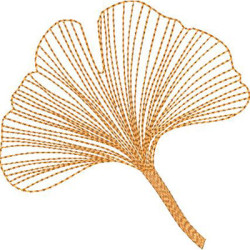 Matriz De Bordado Folha Ginkgo Biloba 2