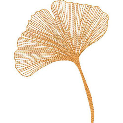 Matriz De Bordado Folha Ginkgo Biloba 3