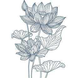 Diseño Para Bordado Flores De Luz 28 Cm