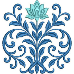 Diseño Para Bordado Arreglo De Flores De Loto 13 Cm
