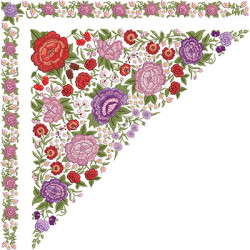 Diseño Para Bordado Rincón Floral Gigante 50 Cm