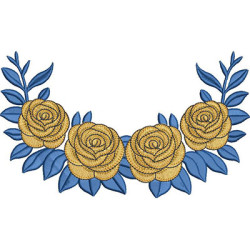 Diseño Para Bordado Arco De Rosas De 20 Cm