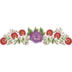 Embroidery Design Border Kalocsai 28 Cm
