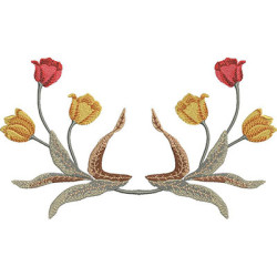 Embroidery Design Realistic Tulips 22 Cm