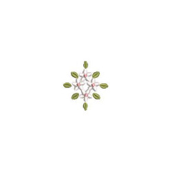 Matriz De Bordado Cruzeta De Flores 3 Cm