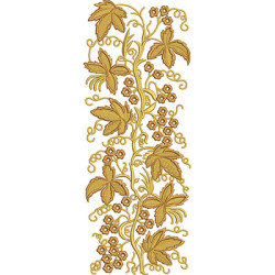 Matriz De Bordado Galho Folhagem E Flores 35 Cm