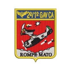 Diseño Para Bordado 2º/1º Escuadrón De Aviación De Combate Gav Ca Pifpaf Rompe Mato