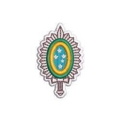 Embroidery Design Outlined Military Platinum Symbol