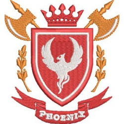 Diseño Para Bordado Escudo Phoenix