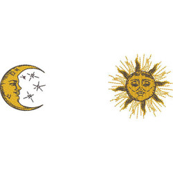 Embroidery Design Sun And Moon