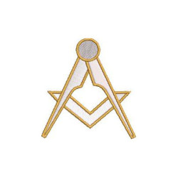 Diseño Para Bordado Masonería Compás Y Escuadra De 6 Cm