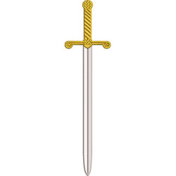 Embroidery Design 25 Cm Sword