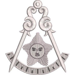 Diseño Para Bordado Masonería Brújula Y Sol 12 Cm