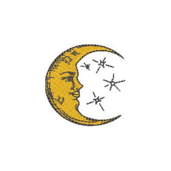Embroidery Design Moon 5 Cm