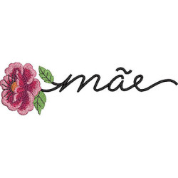 Embroidery Design Mother With Flower