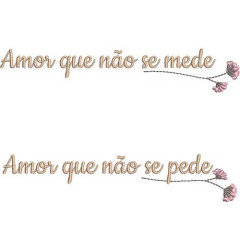 Embroidery Design Set Of 2 Phrases About Love That Can..